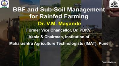 BBF & Sub Soiler by Dr. Venkat M. Mayande Sir